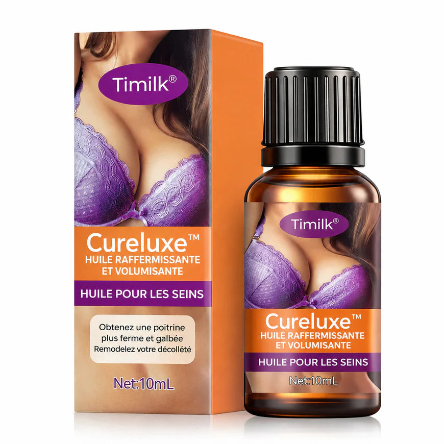 Cureluxe™ Huile d'Amélioration de la Poitrine | Raffermit, Rehausse et Sublime Naturellement Votre Poitrine grâce à une Formule Botanique Avancée en Seulement 3 Jours.