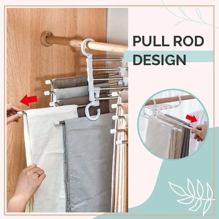 👖 ACHETEZ 2, RECEVEZ 3 ! ✨ Porte-Pantalons Multifonctionnel – Gain de Place et Pratique 🌟