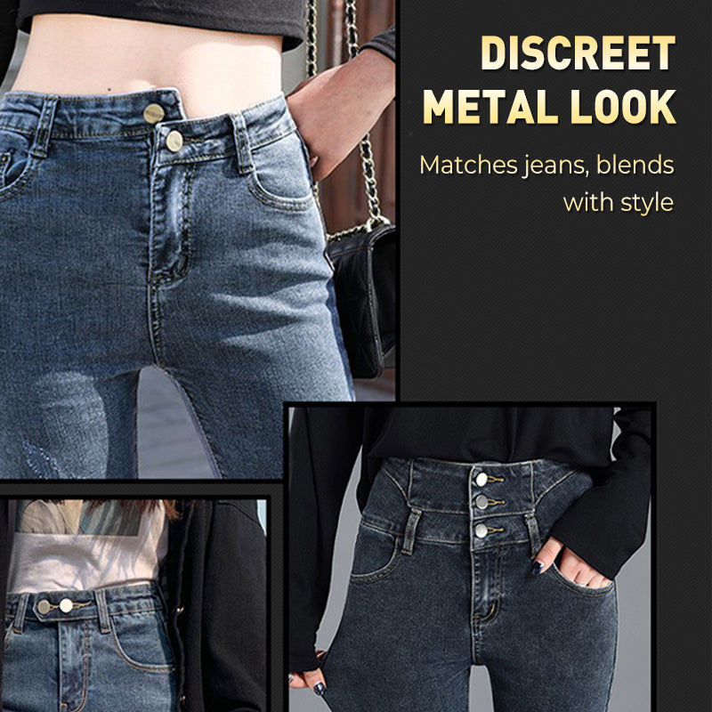 🔝 Bouton d'extension de taille à ressort métallique pour jeans 🔩👖