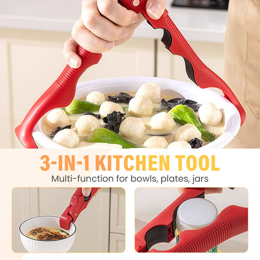 📢50% DE RÉDUCTION✨Pince 3 en 1 pour bol et assiette en silicone