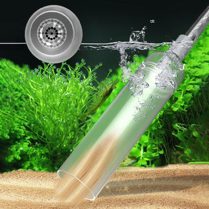 💦Siphon pour Aquarium - Nettoyage Gravier avec Régulation Débit, 2 Têtes Incluses - Sécurisé pour Poissons, Facile à Utiliser🐠