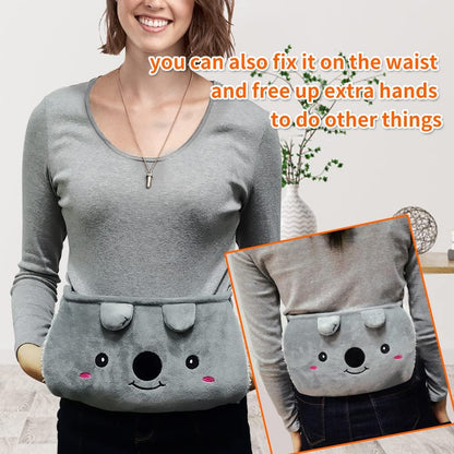 🎅 Vente de Noël - 50% de réduction 🔥 Ceinture en peluche avec bouillotte 🎁