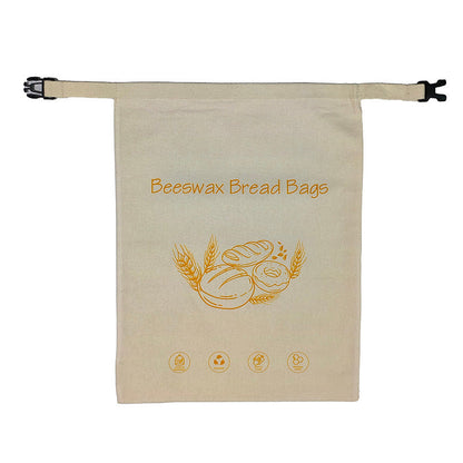 Sac à Pain en Cire d'Abeille Réutilisable pour Pain au Levain Fait Maison